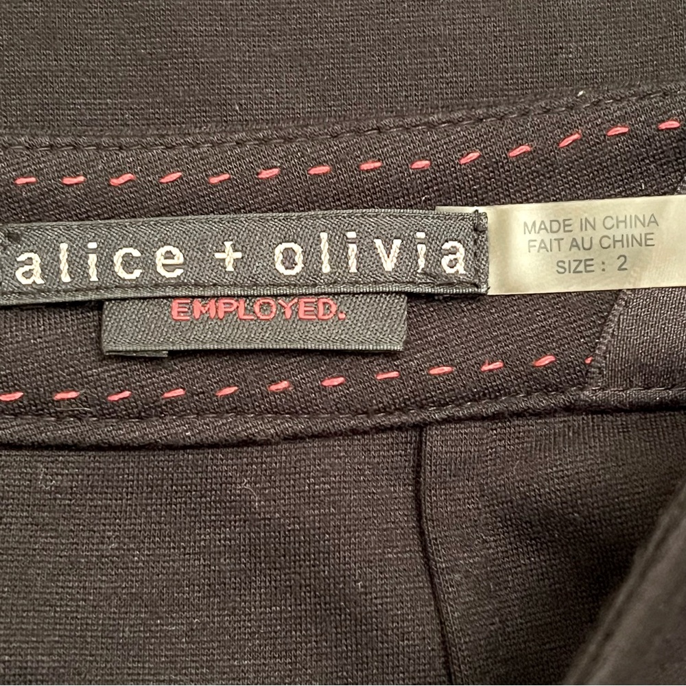 Alice + Olivia Black Thick Stretch Peplum Pencil Skirt - Picture 5 of 10
